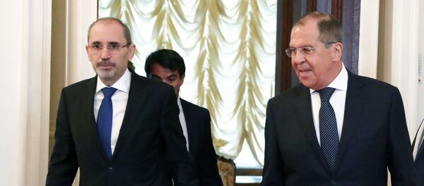 Министри спољних послова Јордана и Русије, Ајман Хусеин Абдала ел Сафади и Сергеј Лавров - Sputnik Србија