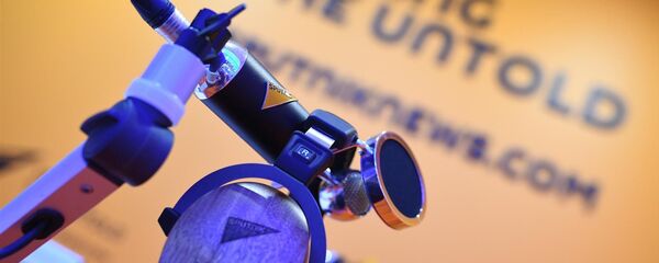 Штанд међународне информативне агенције и радија Спутњик на Међународном економском форуму у Санкт Петербургу - Sputnik Србија