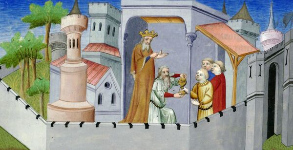 Ала ад Дин Мухамед, имам низарита (1221-1255), даје наркотике војницима Ала ад Дин Мухамед, имам низарита (1221-1255), даје наркотике војницима - Sputnik Србија