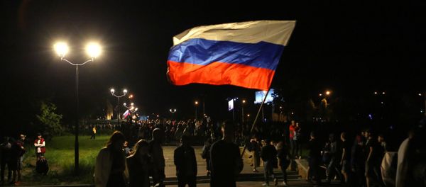 Навијачи Русије после утакмице са Хрвтаском Навијачи Русије после утакмице са Хрвтаском - Sputnik Србија
