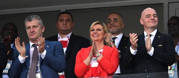 Колинда Грабар Китаровић на мечу Русија - Хрватска - Sputnik Србија