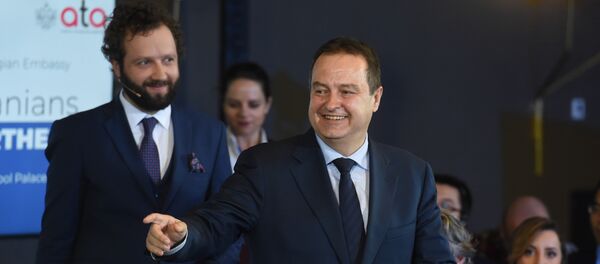 Министар иностраних послова Србије Ивица Дачић на конференцији: Срби и Албанци - Којим путем даље? - Sputnik Србија