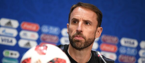 Glavni trener fudbalske reprezentacije Engleske Garet Sautgejt na konferenciji za medije u okviru Svetskog prvenstva u fudbalu - Sputnik Srbija