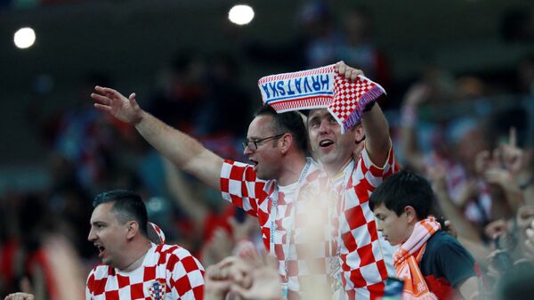 Navijači Hrvatske proslavljaju pobedu nad Engleskom i plasman u finale - Sputnik Srbija