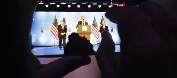 Konferencija za novinare Donalda Trampa na Samitu NATO-a u Briselu - Sputnik Srbija