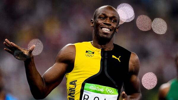 Atletičar sa Jamajke Jusejn Bolt na finalu trke na 100m u okviru XXXI Letnjih olimpijskih igara u Rio de Žaneiru - Sputnik Srbija