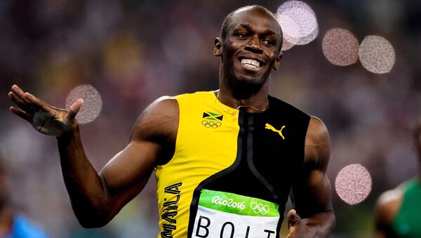 Atletičar sa Jamajke Jusejn Bolt na finalu trke na 100m u okviru XXXI Letnjih olimpijskih igara u Rio de Žaneiru - Sputnik Srbija