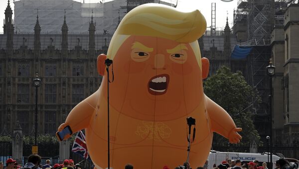 Беба Трамп на протесту у Лондону - Sputnik Србија