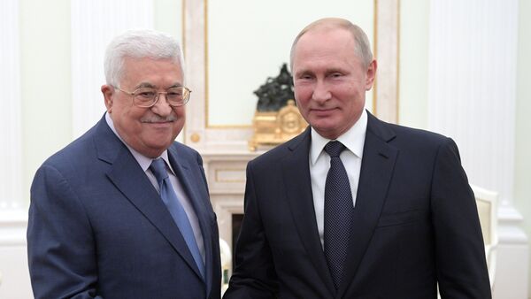 Председник Палестине Махмуд Абас и председник Русије Владимир Путин - Sputnik Србија