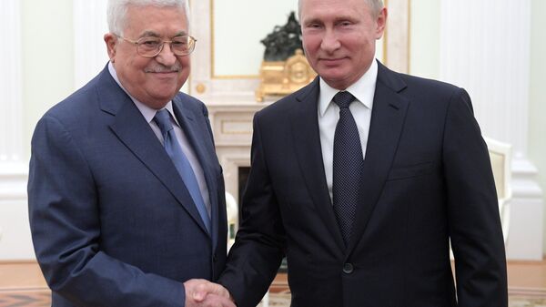 Predsednik Palestine Mahmud Abas i predsednik Rusije Vladimir Putin - Sputnik Srbija