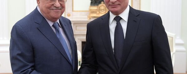 Predsednik Palestine Mahmud Abas i predsednik Rusije Vladimir Putin - Sputnik Srbija