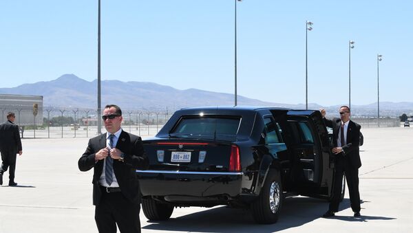 Agenti američke obaveštajne službe čekaju predsednika SAD na aerodromu u Las Vegasu - Sputnik Srbija