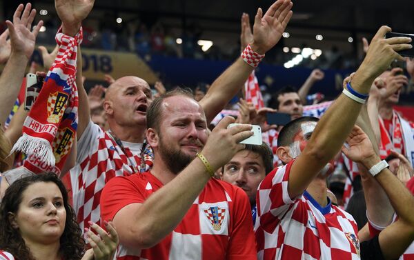 Hrvatski navijači razočarani porazom od Francuske u finalu Svetskog prvenstva - Sputnik Srbija
