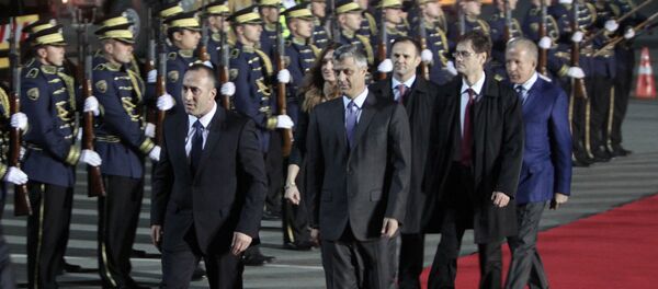 Ramuš Haradinaj i Hašim Tači Ramuš Haradinaj i Hašim Tači - Sputnik Srbija