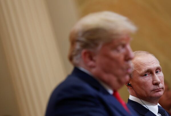 Састанак руског председника Владимира Путина и председника САД Доналда Трaмпа у Хелсинкију Састанак руског председника Владимира Путина и председника САД Доналда Трaмпа у Хелсинкију - Sputnik Србија