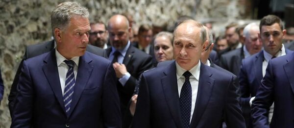 Predsednici Finske i Rusije, Sauli Niniste i Vladimir Putin - Sputnik Srbija
