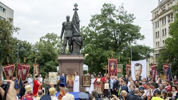 Литија је завршена испред споменика Цару Николају II Романову - Sputnik Србија