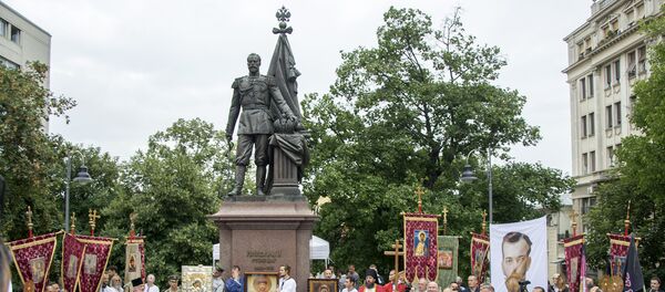 Литија је завршена испред споменика Цару Николају II Романову - Sputnik Србија