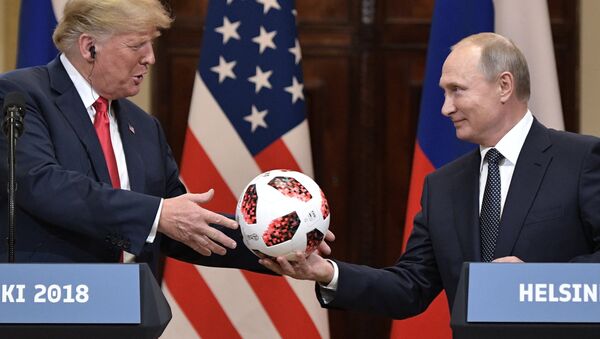 Vladimir Putin i Donald Tramp u Helsinkiju - Sputnik Srbija