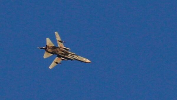 Vojni avion leti iznad Sirije u blizini izraelsko-sirijske granice  - Sputnik Srbija