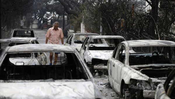 Posledice požara u Mitiju, blizu Atine u Grčkoj - Sputnik Srbija