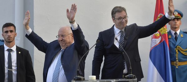 Председник Израела Рувен Ривлин и председник Србије Александар Вучић Председник Израела Рувен Ривлин и председник Србије Александар Вучић - Sputnik Србија