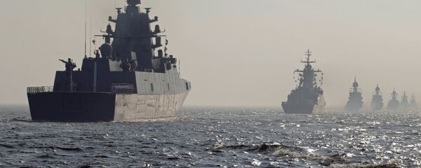 Руски војни бродови на паради за Дан морнарице - Sputnik Србија