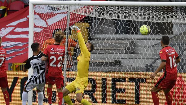 Рикардо Гомеш постиже први гол за Партизан на утакмици против данског Нордсјеландa у трећем колу квалификација за Лигу Европе - Sputnik Србија
