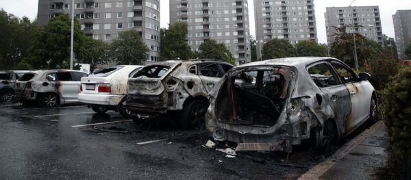 Запаљени аутомобили у Гетеборгу - Sputnik Србија