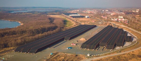 Складиште цеви за гасовод Северни ток 2 у немачкој луци Мукран - Sputnik Србија