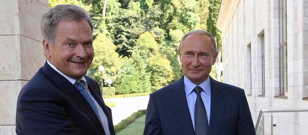 Predsednici Finske i Rusije Sauli Niniste i Vladimir Putin Predsednici Finske i Rusije Sauli Niniste i Vladimir Putin - Sputnik Srbija