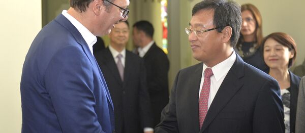 Александар Вучић и Вен Банг Александар Вучић и Вен Банг - Sputnik Србија