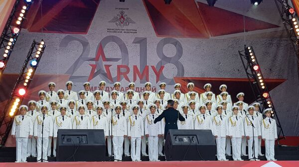 Наступ хора Александров на затварању Форума Армија 2018. Наступ хора Александров на затварању Форума Армија 2018. - Sputnik Србија