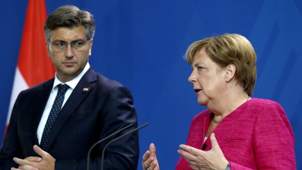 Andrej Plenković i Angela Merkel - Sputnik Srbija