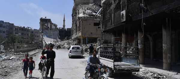 Предграђе Дамаска, Дума, након ослобођења од терориста - Sputnik Србија