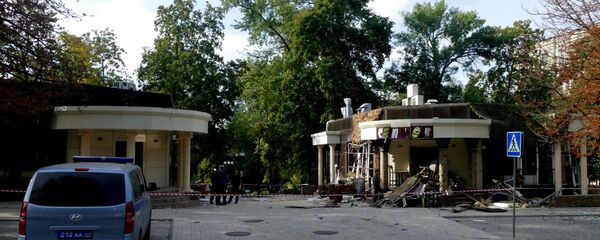 Кафић Сепар у Доњецку у којем је у експлозији погинуо лидер ДНР Александар Захарченко Кафић Сепар у Доњецку у којем је у експлозији погинуо лидер ДНР Александар Захарченко - Sputnik Србија