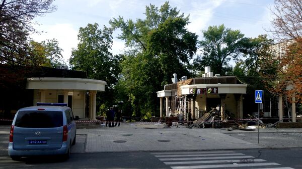 Kafić Separ u Donjecku u kojem je u eksploziji poginuo lider DNR Aleksandar Zaharčenko - Sputnik Srbija