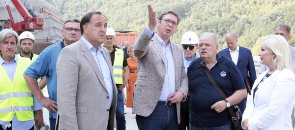 Председник Србије обишао радове у Грделичкој клисури - Sputnik Србија