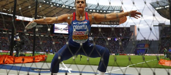Hrvatska bacačica diska Sandra Perković Hrvatska bacačica diska Sandra Perković - Sputnik Srbija