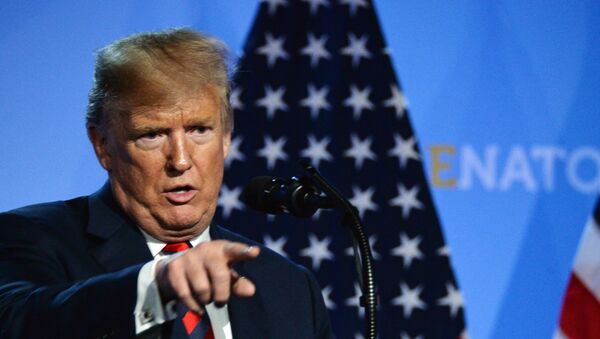 Predsednik SAD Donald Tramp na samitu predsednika država i vlada zemalja-članica Severnoatlantskog pakta u Briselu - Sputnik Srbija