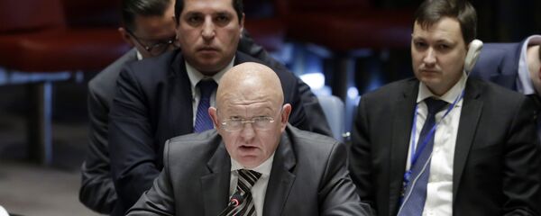 Стални представник Русије у УН Василиј Небензја на заседању Савета безбедности УН у Њујорку - Sputnik Србија