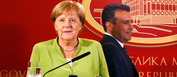 Ангела Меркел у Скопљу Ангела Меркел у Скопљу - Sputnik Србија
