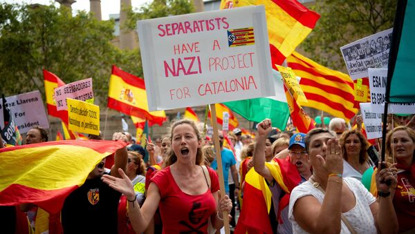 Протест против независности Каталоније у Барселони. - Sputnik Србија