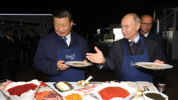 Vladimir Putin i Si Đinping u Vladivostoku - Sputnik Srbija
