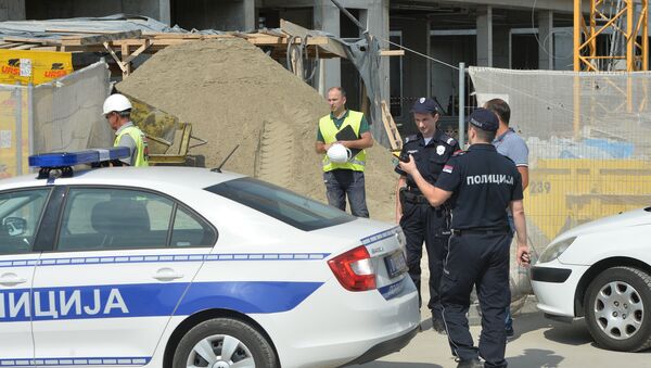 Policija na gradilištu Beograd na vodi  gde su poginula dva radnika, 14.09.2018. - Sputnik Srbija
