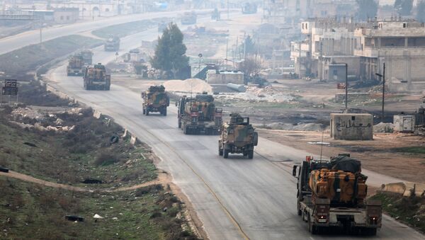 Турецкие военные проекзжают через северо-западную сирийскую провинцию Идлиб. Архивное фото - Sputnik Србија