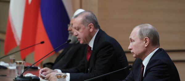 Владимир Путин и Реџеп Тајип Ердоган Владимир Путин и Реџеп Тајип Ердоган - Sputnik Србија