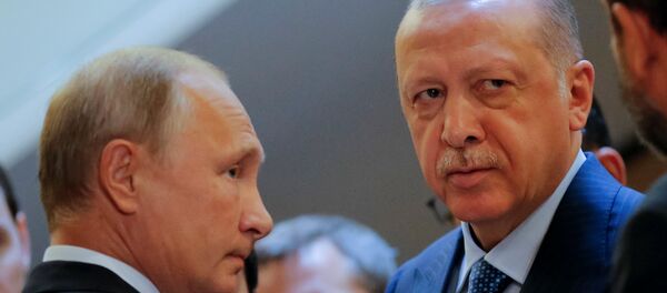 Председник Русије Владимир Путин и председник Турске Реџеп Тајип Ердоган на састанку у Сочију - Sputnik Србија