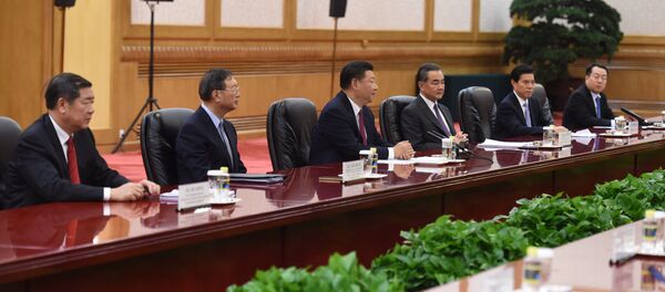 Kineska delegacija na čelu sa predsednikom Si Đinpingom - Sputnik Srbija