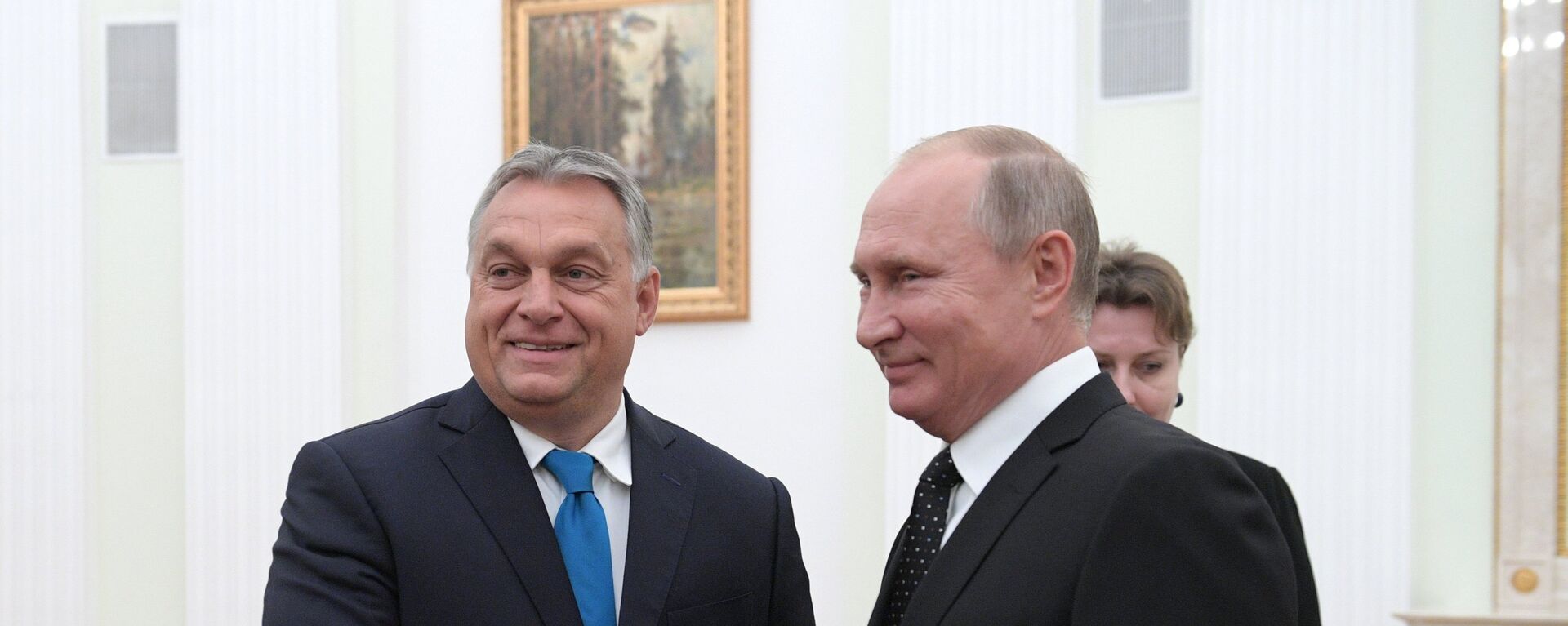 Sastanak ruskog predsednika Vladimira Putina sa mađarskim premijerom Viktorom Orbanom - Sputnik Srbija, 1920, 21.05.2022